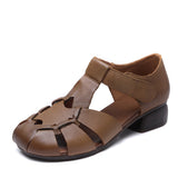 Kraft Retro Hollow Sandals Women 2025 Summer New Casual Breathable Comfortable Roman