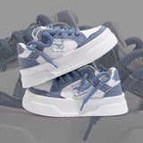 High-Board Shoes Women 2025 Autumn New Small Pink Sports Casual Shoes Hit The Color Of Small White