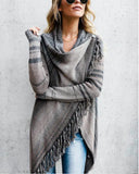 Self-Wearing Fashion Tuxedo Striped Coat Sweater