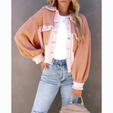 Zingj Casual Fashion Wind 22 Autumn And Winter Style Waffle Patchwork Water Coat