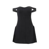 Zingj Women's Wear 2023 Winter Burst Sexy Hot Sister A Word Shoulder Yi Mengling With The Same Senior Temperament