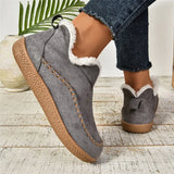 New Fashion Plus Velvet Warm Northeast Cotton Boots Women Casual Solid Color Velvet Retro Large Size Snow