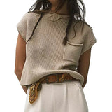 Wool Vest Sleeveless Pocket Casual Fashion Ribs Vest