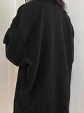 Fleece Patchwork Half Zip Sweatshirt- Outfit