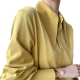 High-End Sharp Collar Shirt Female Port Taste Retro Trendy Modern Hanging Shirt Chic Niche