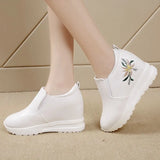 Spring And Autumn New Korean Version Of Fashion Cake Shoes Women Increase Pure Color Casual Small White Shoes Wedge Women's
