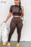 Solid Casual Sporty Two Piece Lounge Sets Women Short Sleeve Tee And Leggings Matching Set Workout Active Wear