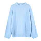 Soft-Gried Gray Sweater Woman 2025 Autumn And Winter Loose Thick Sheep Velvet Collar Knitted