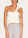 Fish Bare Back One-Shoulder Vest Summer Must-Have Hottie Style Out Of The Street Sexy Simple