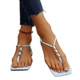 New Sandals Women Flat Head Beaded Women Sandals Fashion Style