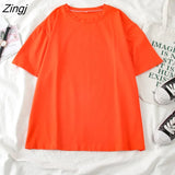 Women Short Sleeve T-shirts O-neck Embroidery Casual Simple Soft Korean Style Trendy Loose Tops Womens Sweet Girls Harajuku