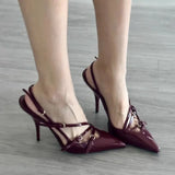 High-Heeled Sandals Women 2025 Summer New Fairy Wind Buckle With Fine And Stylish Casual Head