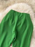 Green/Black/White/Rose Red Mesh Patchwork Flare Pants For Women Elegant High Waist Wide Leg Hip Hop Dancing Trousers