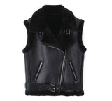 Women's Clothing Explosion Street Fashion Locomotive Casual Loose Collar Imitation Leather