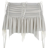 Cloth Forget Fashion Ballet Style Net Yarn Split Three-Dimensional Gradient Lace Vest Short Skirt Two Sets Of Hottie