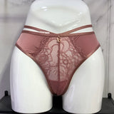 Low-Waisted T-Trousers Sexy Trousers Cotton Crotch Breathable Fine Strip Metal Hanging Water Drill Tong
