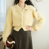 And Winter New Year Red Polo Knitted Cashmere Knitted Cardigan Women Soft Glutinous Loose Outer Sweater Winter Thick
