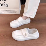 Shoes Women's Spring And Summer Breathable Soft Bottom Standing Not Tired Feet Magic Stick Single Shoes Women's Medical Care Work Small White