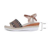 Zingj Summer New National Style With Sandals Platform Heel Buckle Large Size