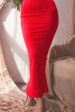 Quality 2 Piece Set Women 2023 Party Maxi Dress Royal Blue Mesh Sexy Crop Top and Skirt Celebrity Club Night