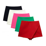 Summer New Women's High Waist Asymmetric Casual Pants Multi-Color Skirt Pants For A Long