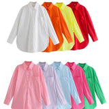 And Summer 2025 New Ins14 Color Pocket Dress Women's Basic Long-Sleeved