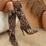 High-Heeled Female High-Heeled Boots Snakes And Ultra-High Wrinkled