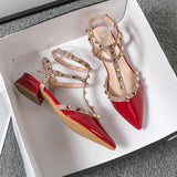 V's New Bag Head Wearing Sandals Women's Fashion Tips And Rivet Sexy Code