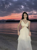 Zingj French Dress Show Back Pure Desire Wind 2023 New Socialite Temperament Seaside Vacation