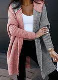 Hooded Knitted Cardigan Women's Long Sweater Women's Coat In The Autumn And Winter Of