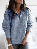 Attractive Women's Zipper Pullover Long-sleeved