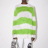 Early Autumn Sweater Long-Sleeved Striped Sweater Languid Sweater Languid Collar Knitted