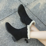Martin Boots 2025 Autumn/Winter Short-Bodied Cotton Boots Flat-Bottomed Round-Headed Boots Wish Snow