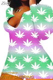 Women V-neck Bodycon Sleepwear Jumpsuit Bodysuit Shorts Romper Bodysuit Leotard Long Sleeve Lips Print Button