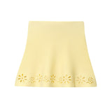 Wide Shoulder-Coat 3884009 Hollow Embroidered Knitted Miniskirt