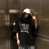 Zingj T-Shirt Female Loose Korean Version Joker Student College Style Top Fashion Bestie Wear 2024 Summer New