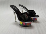 Zingj Patent Leather 15Cm Special High Heels With Sexy Waterproof Platform Hate Day Superb High Slippers Female