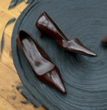 Design Sense Retro Tip-Point Commute Single Shoes Spring 2025 New French Temperament Kitten Heel Low-Heeled