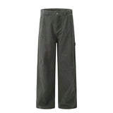 Zingj Gray Overalls Jeans Female Autumn New Style Wash Do Old Hottie Loose Wide Leg Casual