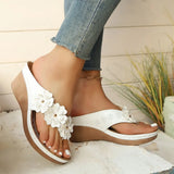 2025 Flower Sandals Women's Line Leisure Beachside Slopes And Comfortable Large-Size