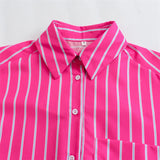 2025 New Women's Fashion Striped Loose Long-Sleeved Shirt