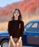 Red Sweater Women's Autumn And Winter Thick Knitted Shirt Fashion Life Year Short-Lived In The Middle Of The Year To Play The Bottom