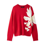 Women's New 2025 Golden Saddled Flower Collidered T-Wedley