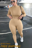 Women Two Pieces Set Fall Autumn Yoga Suit Sets Long Sleeve T-shirt Crop Tops High Waist Leggings Gym Workout