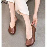 Autumn Women Slip on Shoes Black Loafers Comfort Flats Grandmother Shoes Brown Sneaker Plus Size 43 Zapatos