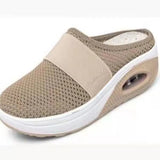 2025 Summer Large-Size Bag Head Half Slippers Women's Net Cloth Without Heel One-Legged Women's Shoes Flat