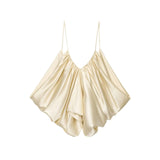New Fashion Sexy Silk Silk Folding Top