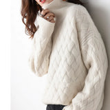 Sweater Women's Autumn And Winter 2025 New Thick Korean Version Of Loose Lazy Knitting Wool Bottom