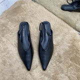 Pointed Toe Flat Shoes Spring 2021 Closed Toe Strap Flat Heel Women's