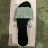 Large-Size 43 Water Drill Cool Slippers Women's Word Drag Women's Sandals Summer New Slippers